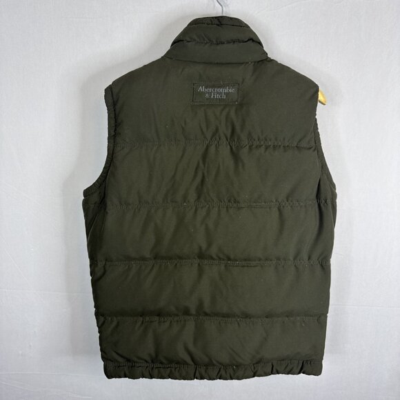Abercrombie & Fitch Summit Rock Vest Men’s L Down Puffer Vest Olive Green - Picture 3 of 7